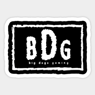 Big Dogs Gaming - B.D.G White Logo Sticker